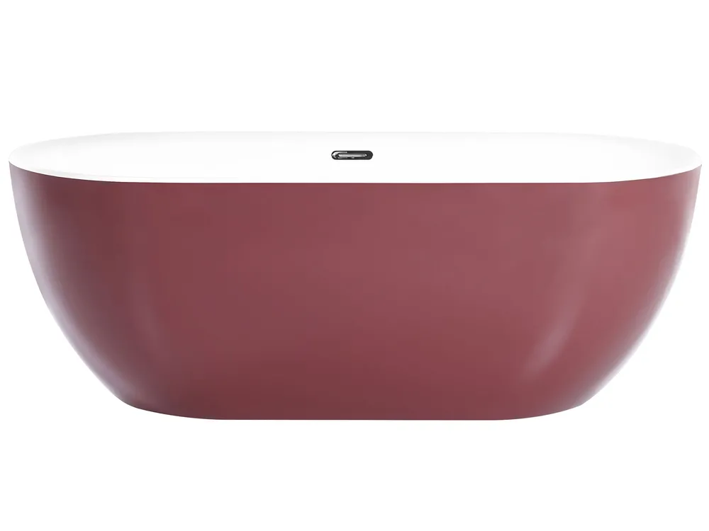 Freestanding Bathtub CARRERA 1700 x 800 mm Burgundy_806796