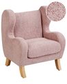 Fotel dziecięcy boucle różowy FARUM_923748