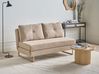 Sofa Bed 3 Seater JERSLEV Fabric Light Brown