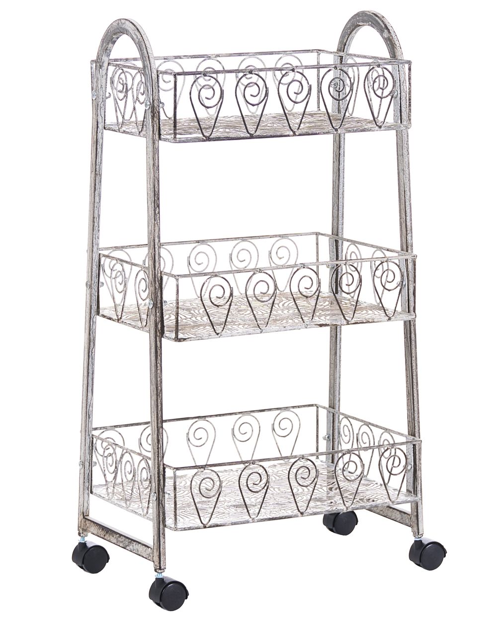 Carrello portaoggetti VALPARAISO con ruote Metallo Grigio