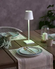 Bezprzewodowa lampa stołowa LED VALIRA Ze ściemniaczem Metal Biały_940493