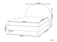 Bett mit Lattenrost Stoff MILLAY 140 x 200 cm Cremeweiß_863289