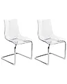 Set of 2 Dining Chairs MARSHALL Transparent