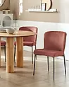Conjunto de 2 sillas de comedor ADA Tela Marrón