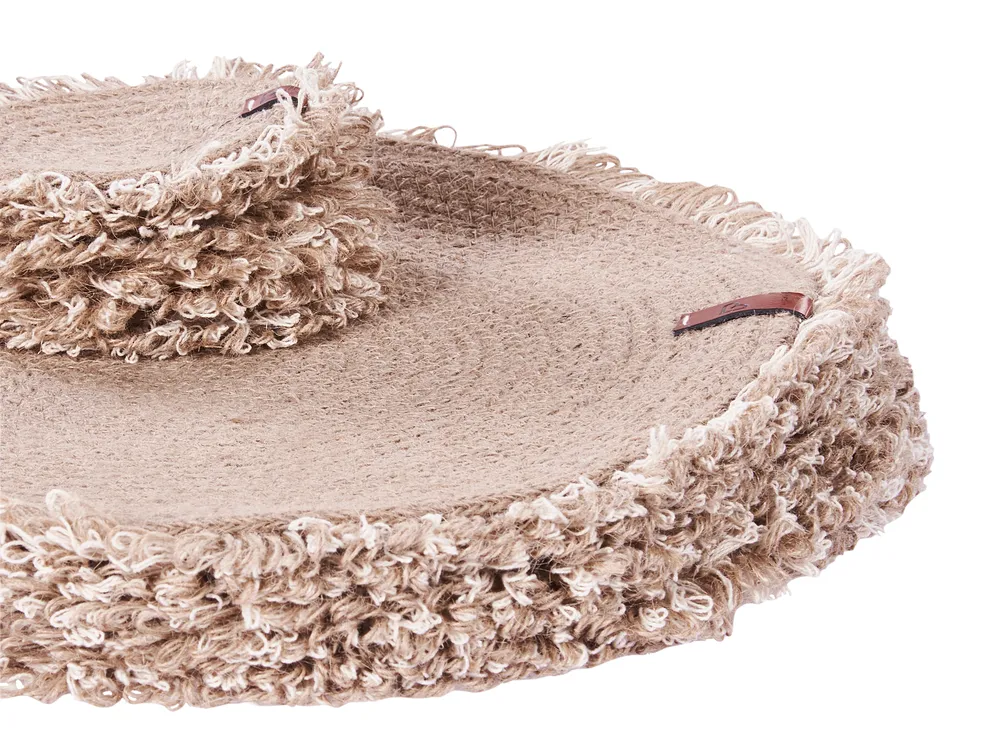 Decorasian Set Di 6 Tovagliette Rotonde In Iuta - Diametro 30 Cm - Sottobicchieri Naturali Per Tavolo