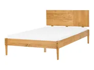 Bed Pine Wood FLAVIGNAC 120 x 200 cm (EU Small Double) Light Brown_1099120