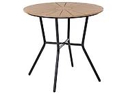 Garden Dining Table LINOSA 80 cm 80 cm Metal Black_1179395