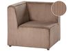 Corner Seat LEMVIG Corduroy Dark Beige Left Hand