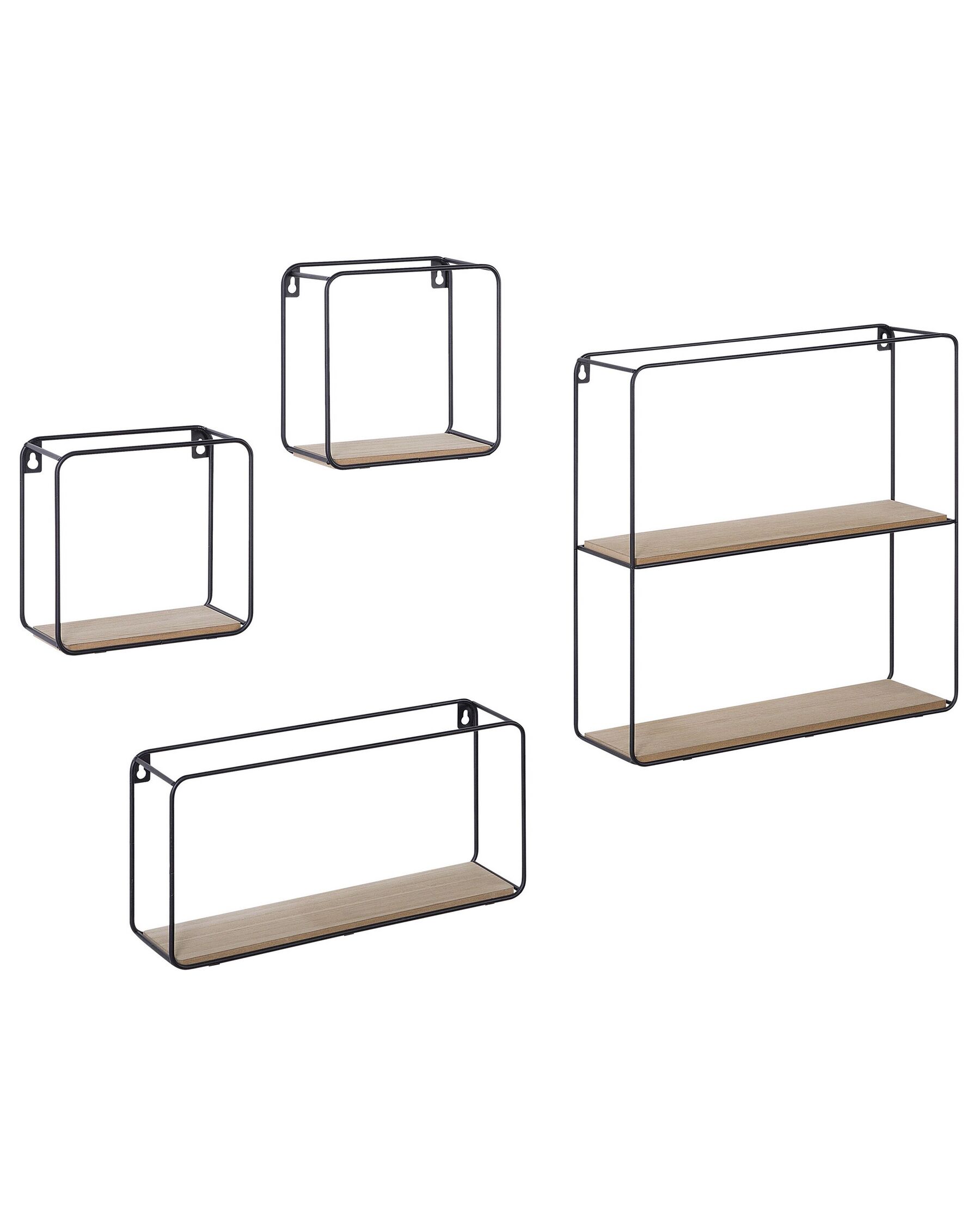 Set of 4 Geometric Wall Shelves BRITO_715819