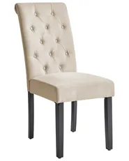 Set di 2 sedie da pranzo VELVA Tessuto Beige sabbia_868057