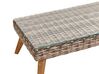 Lounge Set Rattan dunkelbraun 4-Sitzer Auflagen olivgrün VITTORIA_930743