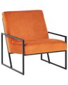 Sillón de terciopelo naranja DELARY_934735