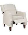 Recliner Chair EGERSUND with Footrest Fabric Light Beige