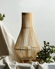 Lantern LEYTE 58 cm Willow Wood Light Brown_892150