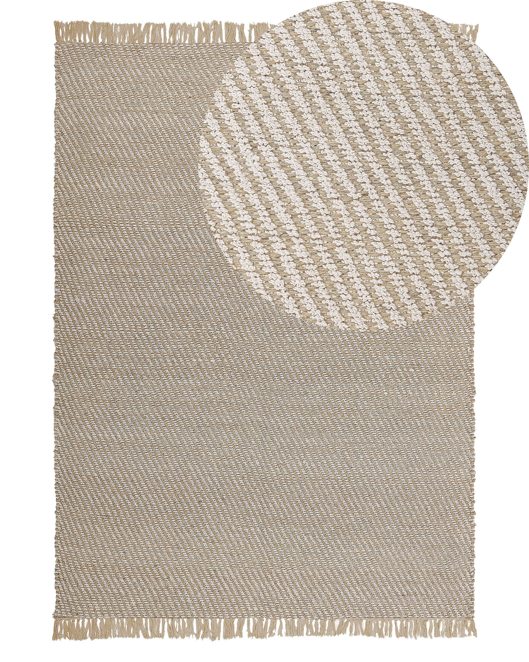 Tappeto in iuta 140 x 200 cm beige ALADAG_807283