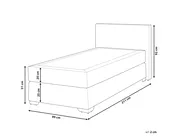 Boxspringbett Kunstleder PRESIDENT 90 x 200 cm Weiß_809039