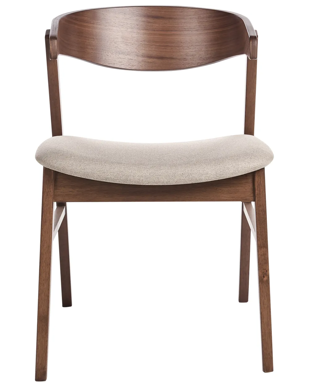 Set of 2 Dining Chairs LILLY Fabric Brown/ Beige_949308