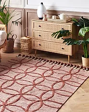 Rug KIRSEHIR Red 160 x 230 cm Cotton_1184364