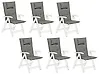 Set of 6 Back/Seat Cushions JAVA/AMANTEA 50 x 70 cm Grey