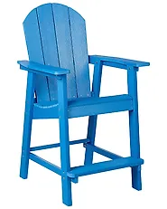 Mesa de bar de jardín ADIRONDACK 60 cm 59 cm Material sintético Azul_1183933