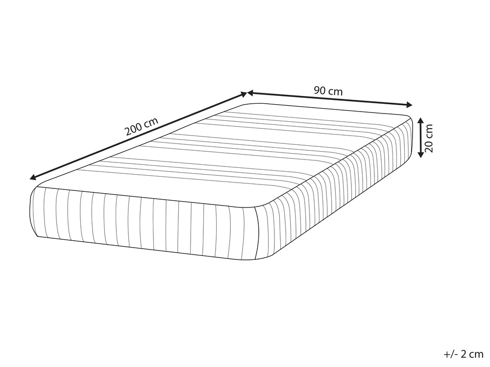 Materac termoelastyczny żelowy COOL FLEX 7 PLUS H3/4 twardy 90 x 200 cm_910387
