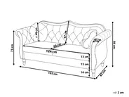 Sofa 2 Seater SKIEN II Velvet Navy Blue_1161563