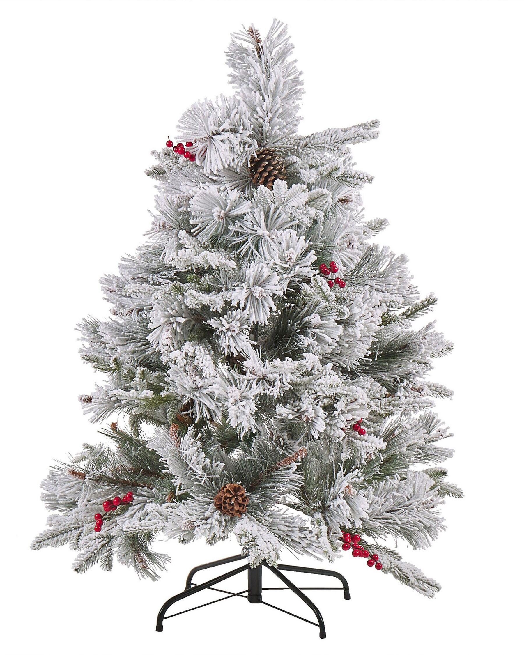 Zasnežený vianočný stromček 120 cm biely MASALA_812966