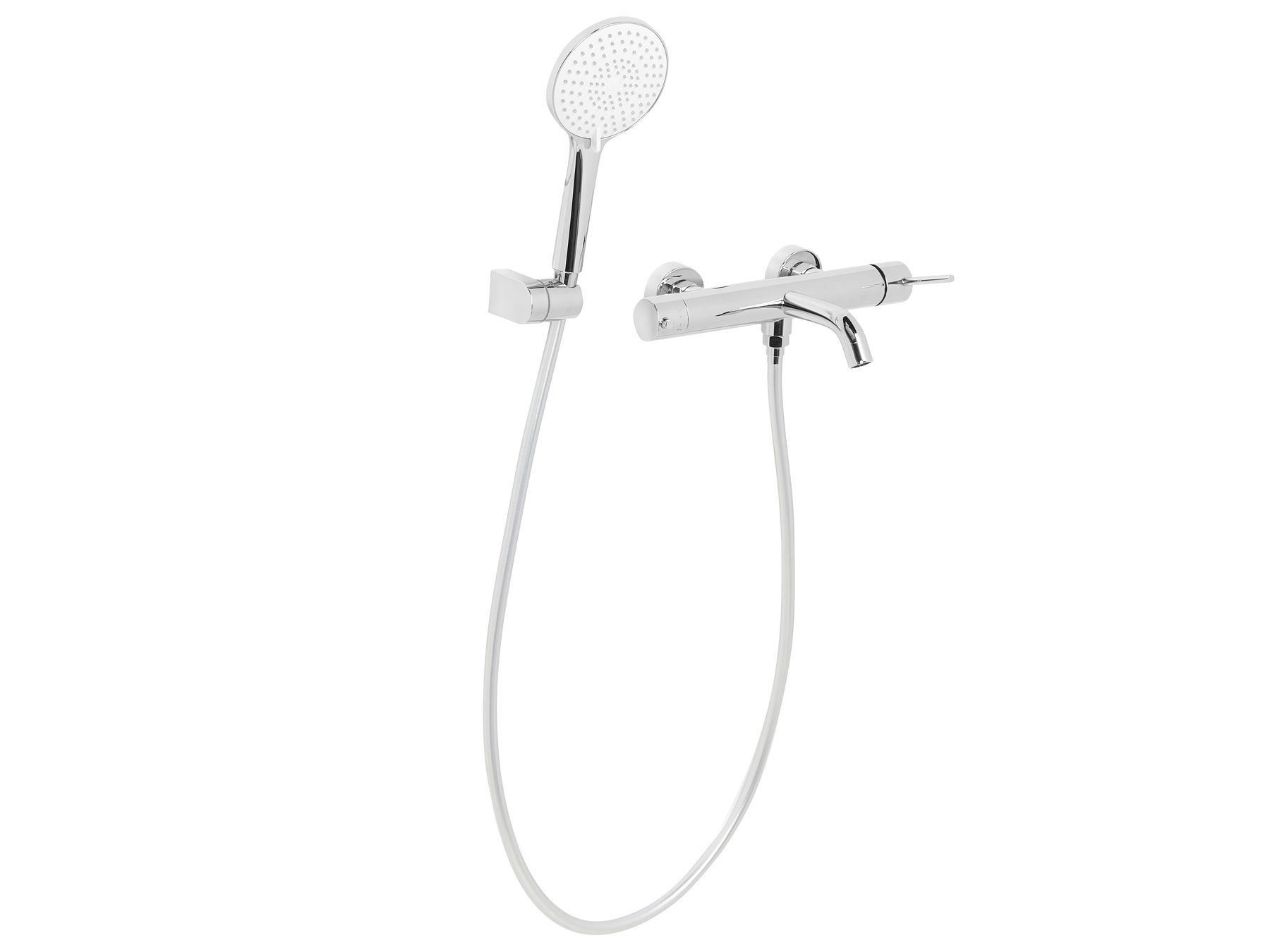 Bateria wannowo-prysznicowa srebrna MELIQUINA_995970