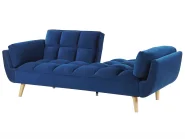 Sofa Bed 3 Seater ASBY Velvet Navy Blue_788075
