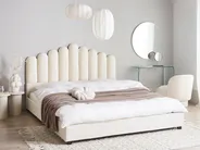 Waterbed Velvet VINCENNES 180 x 200 cm (EU Super King) Off-White_974662