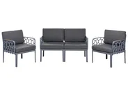Garden Sofa Set 4 Seater ERICHE Dark Grey_978023