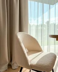 Lot de 2 chaises de salle à manger ONAGA Bouclé Blanc_1161893