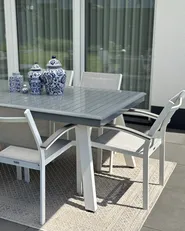 Garden Dining Set 6 Seater PERETA Metal Grey_933055