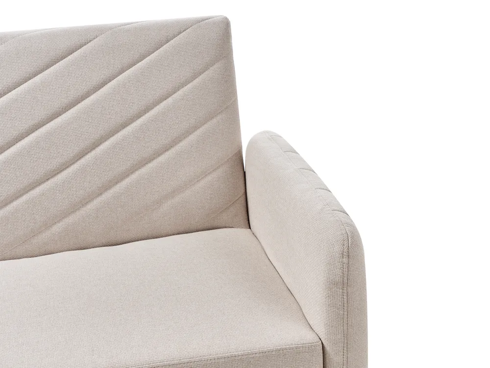 Sofa Bed 3 Seater SENJA Faux Linen Light Beige_944836