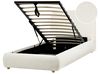 Ottoman Bed BLAGNAC Boucle Off-White 90 x 200 cm (EU Single)