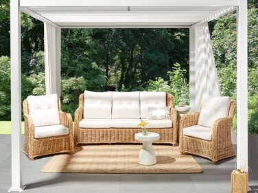 5 Seater Rattan Garden Sofa Set Natural ALESSANO