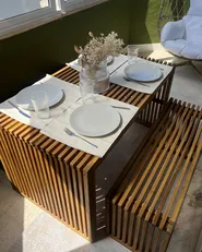 Garden Bench BELLANO 105 cm Acacia Wood Brown_936397