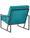 Fauteuil fluweel groen/blauw DELARY_934751