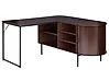 Hörnskrivbord SOLARI 140 cm 140 cm Mörkbrun