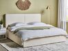 Cama con almacenaje de bouclé blanco crema 180 x 200 cm MOISSAC_928870