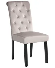 Set of 2 Dining Chairs VELVA Velvet Grey_868059