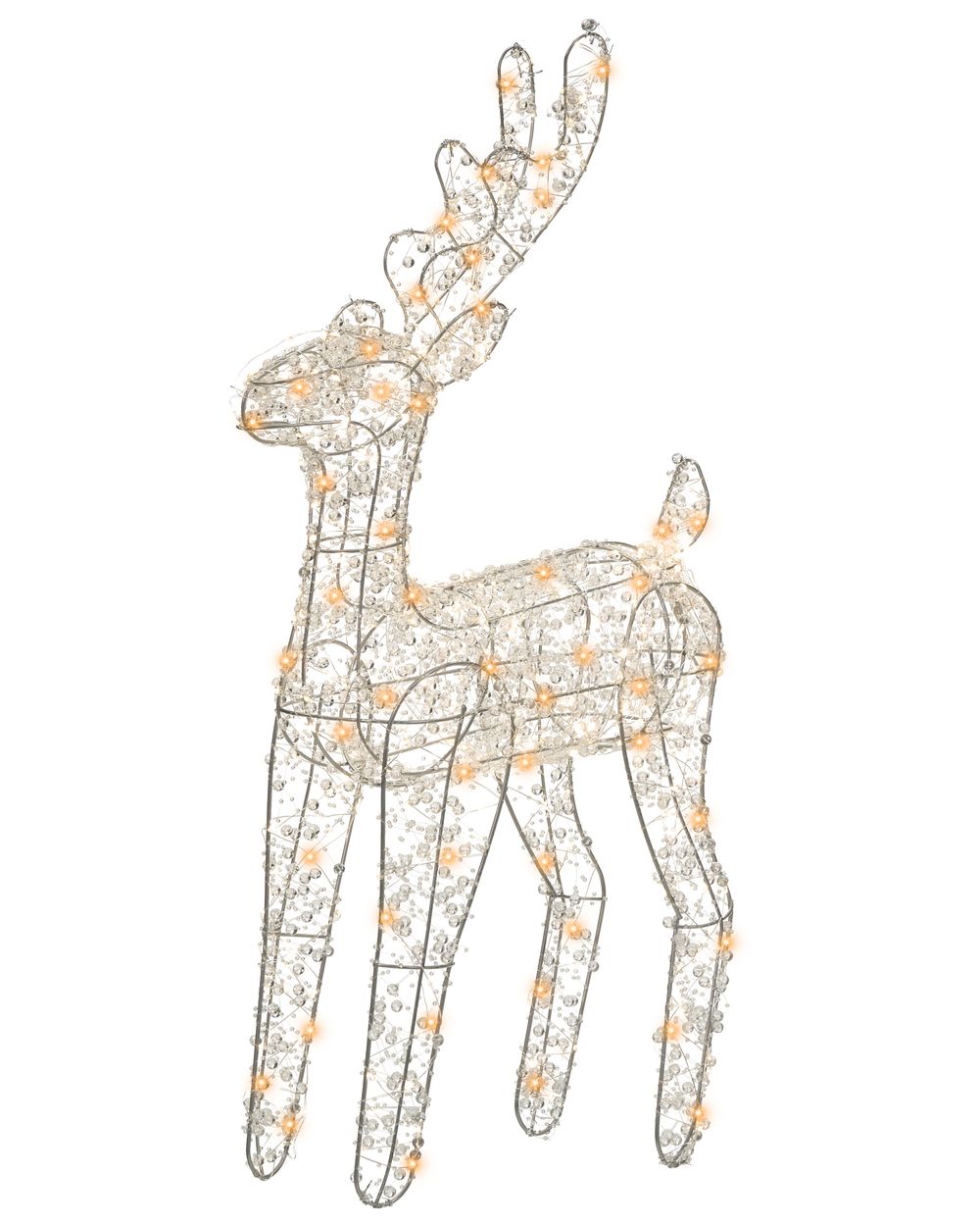 Outdoor Decoration LED OLDENOR 70 cm Reindeer Silver