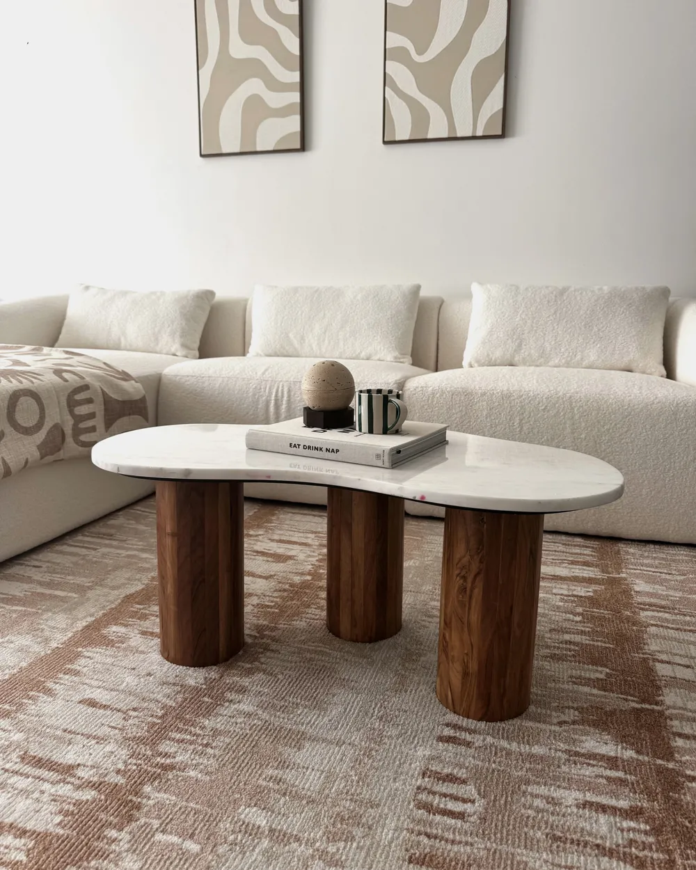 Coffee Table CASABLANCA Marble White_1001448