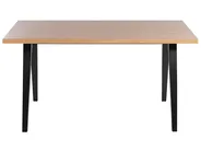 Dining Table LENISTER Brown/ Black 150 cm 90 cm_837511