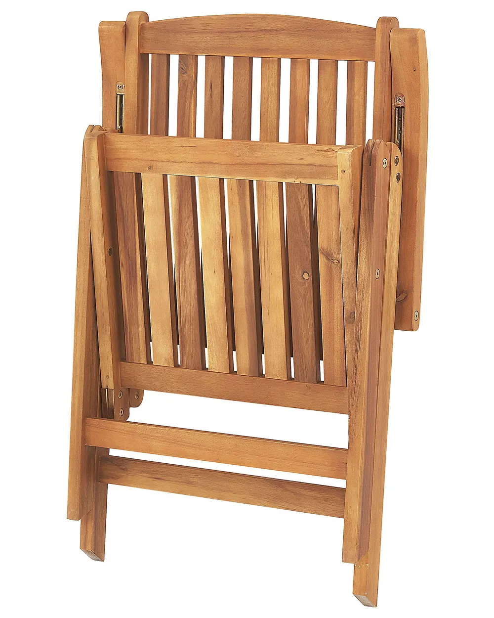 Set of 6 Garden Chairs with Cushions JAVA Acacia Wood Blue_788410