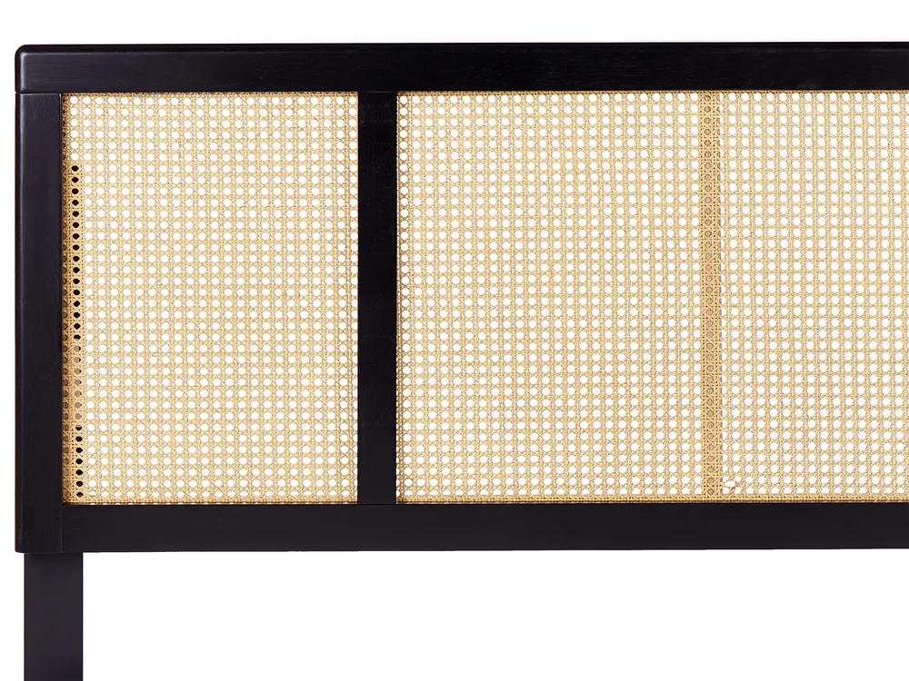 Bed Rattan AURAY 160 x 200 cm (EU King Size) Black_948363