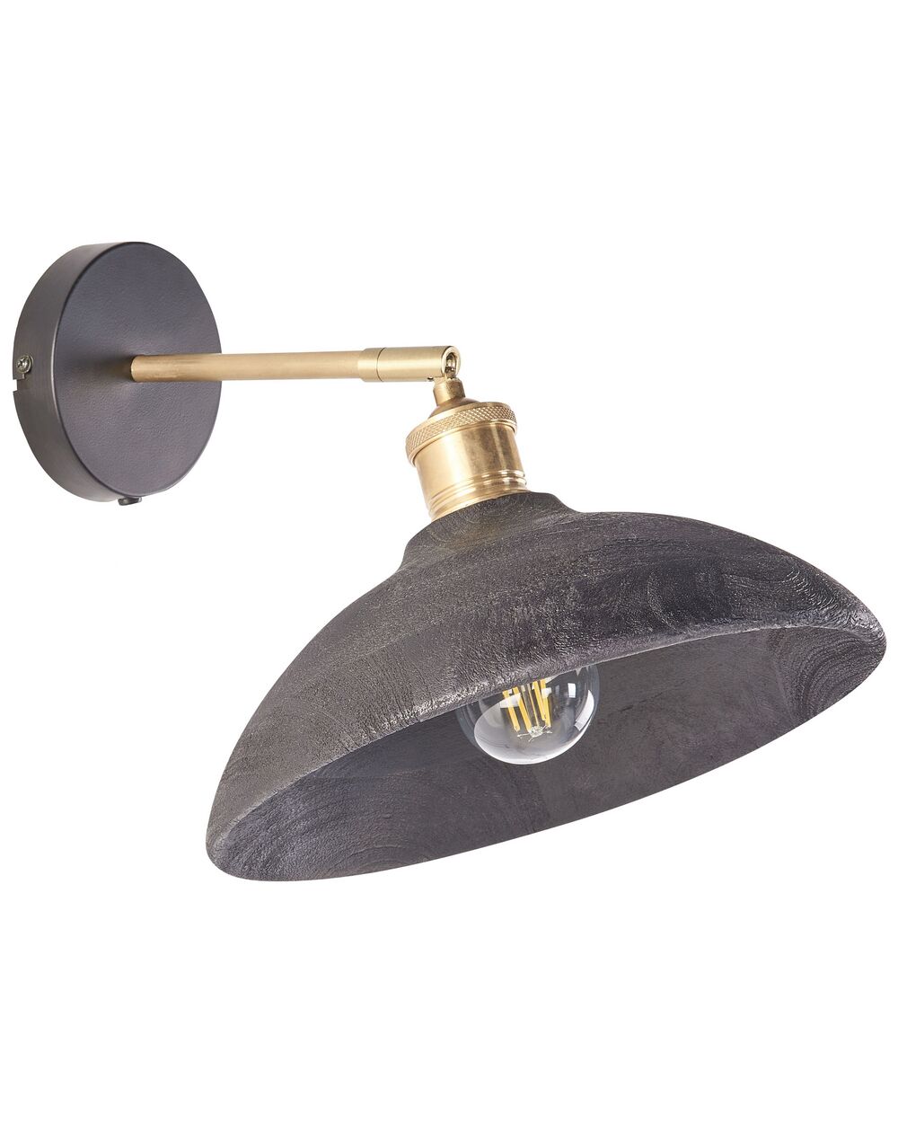 Wall Lamp YERALA Adjustable Mango Wood Black Beliani