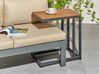 Table d'appoint de jardin en bois clair et noir MESSINA_932797