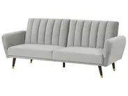 Sofa Bed 3 Seater VIMMERBY Velvet Light Grey_764231