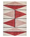 Teppich Baumwolle 140 x 200 cm mehrfarbig geometrisches Muster Kurzflor PURNIA_816993